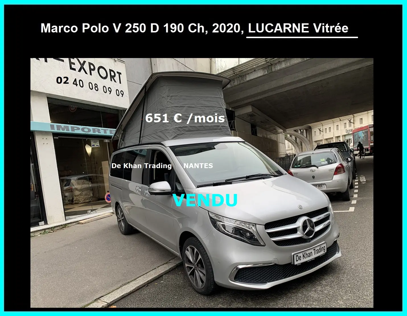 Feux ILS à LED du Marco Polo V 250 D Argent Adamantin Métal. avec LUCARNE Vitrée