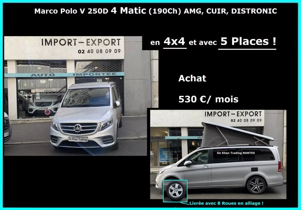 8 ROUES en alliage du 4x4 Marco Polo AMG V 250 D avec 5 Places